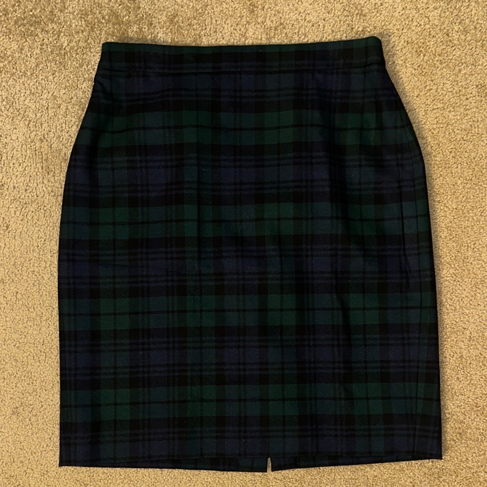 J. Crew Holiday 2012 Pencil Skirt - Green and Black